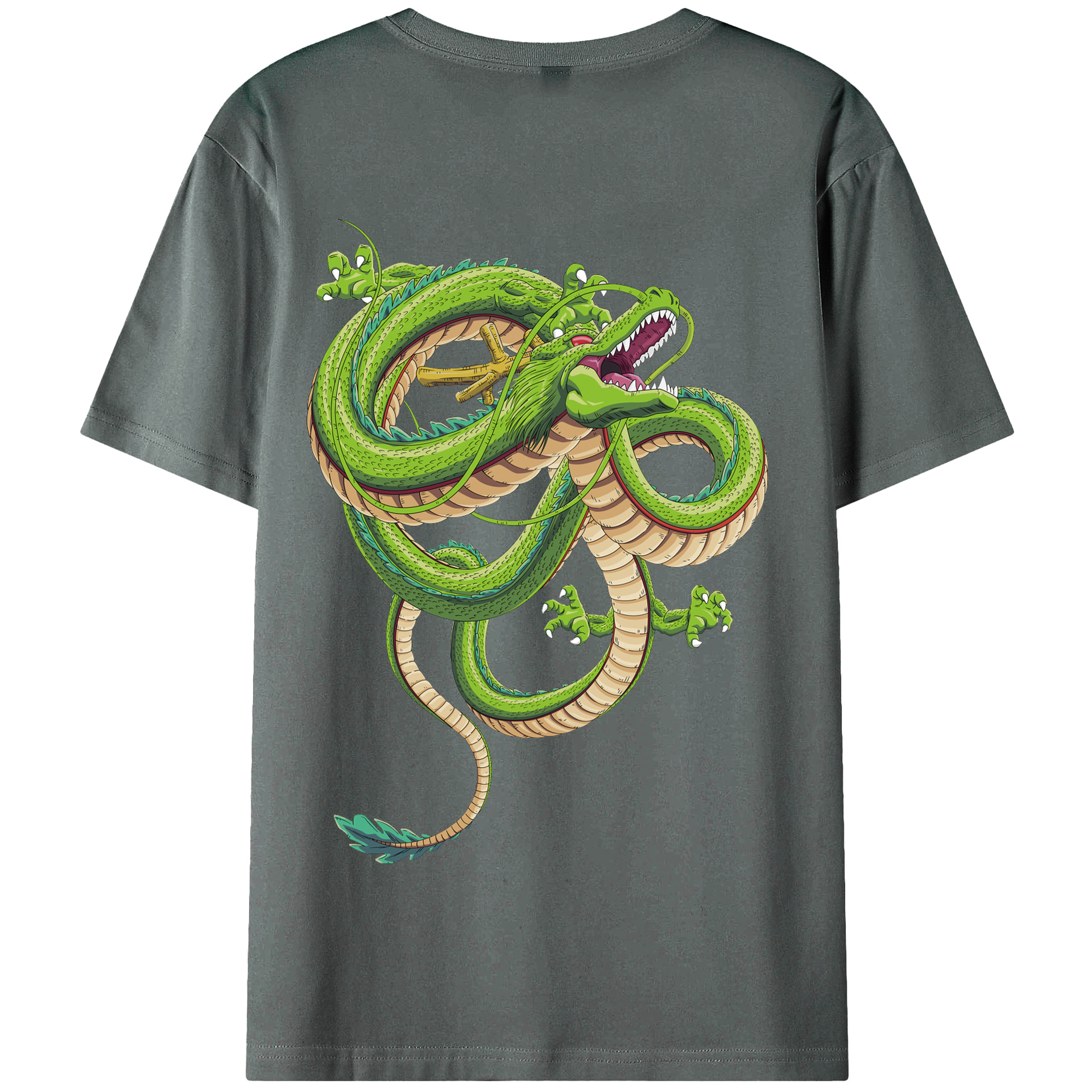 （画像用） ドラゴンボール 神龍 シェンロン DRAGON BALL Shenron 綿100％半袖Tシャツ（背面プリント）